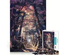 Puzzle de 1000 pièces Chemin sacré du sanctuaire Sakura pour Adultes, Jeu de logique Fine, Loisirs, Bords Nets, Objet de Collection (38x52cm)