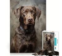 Puzzle de 1000 pièces Chesapeake Bay Retriever Jeu de réflexion Amusant et précis pour des Moments de détente et de Calme pour Noël (38x26cm)