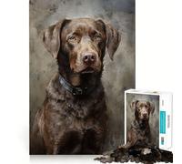 Puzzle de 1000 pièces Chesapeake Bay Retriever Jeu de réflexion Amusant et précis pour des Moments de détente et de Calme Cadeau de Noël apaisant (50x75cm)