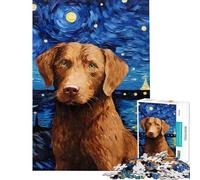 Puzzle de 1000 pièces Chesapeake Bay Retriever Jeu éducatif et Stimulant à compléter pour Les 14 Ans et Plus (50x75cm)