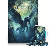 Puzzle de 1000 pièces Cheval ailé dans la forêt »,Jeu de développement cognitif,Surface Lisse sans bavures,activité relaxante à Faire en Groupe à l'intérieur (50x75cm)