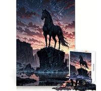 Puzzle de 1000 pièces Cheval céleste Gardien pour Adultes Puzzle logique,détente et évasion,Assemblage précis,Cadeau spécial (38x52cm)