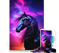 Puzzle de 1000 pièces Cheval pour Adolescents, Jeu Mental, Moment de détente, découpe de qualité supérieure, Cadeau Artistique (38x52cm)