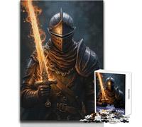 Puzzle de 1000 pièces Chevalier à l'épée flamboyante pour Adultes Jeu éducatif et ludique pour Toutes Les Occasions Dimensions:50x75cm