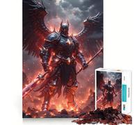 Puzzle de 1000 pièces Chevalier ailé dans Un Paysage de feu Jeu de Construction Focus Assemblage Parfait sans Espace Activité gratifiante pour Les Jours de Pluie (50x75cm)