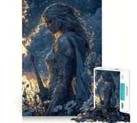 Puzzle de 1000 pièces Chevalier d'argent dans Le Champ de Bataille pour Adultes, Jeu de réflexion, Calme et détente, décoration Murale épurée 38x52cm