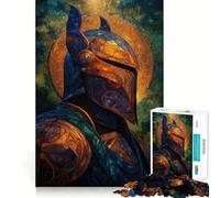 Puzzle de 1000 pièces Chevalier en vitrail pour Adolescents, Jeu de réflexion, Design Simple et Amusant, Cadeau mémorable 50x75cm