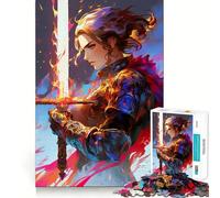 Puzzle de 1000 pièces Chevalier Guerrier Mystique pour Adolescents Stimulation de la mémoire Design apaisant et Amusant Cadeau élégant (38x52cm)