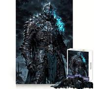 Puzzle de 1000 pièces Chevalier Mort-Vivant aux Flammes Bleues pour Adolescents : Stimulation Cognitive, détente, découpe précise, (38x52cm)