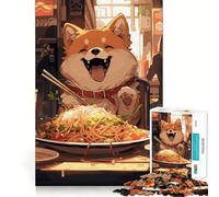 Puzzle de 1000 pièces Chien Shiba Ramen pour Adolescents amélioration de la mémoire, détente et créativité (50x75cm)