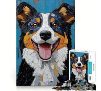 Puzzle de 1000 pièces Chien Souriant pour Adultes, Jeu de logique, Jeu d'intérieur, découpe de précision, Cadeau précieux 38x26cm