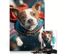 Puzzle de 1000 pièces Chien Super-héros Adolescent Jeu de réflexion en Groupe Découpe de précision pour Les fêtes 38x26cm