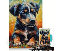 Puzzle de 1000 pièces Chiot Berger Australien Jeu de logique et de réflexion Idée Cadeau de Noël (50x75cm)