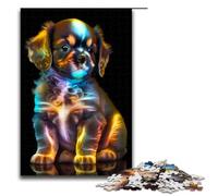Puzzle de 1000 pièces Chiot Cosmique Mignon Jeu Familial en Bois pour Adultes 75x50cm