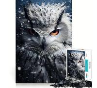 Puzzle de 1000 pièces Chouette Blanche-Neige pour Adultes Jeu de réflexion Passe-Temps la Maison Bords Nets Joli Cadeau (38x26cm)