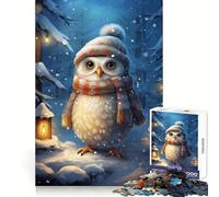 Puzzle de 1000 pièces Chouette des neiges en Hiver pour Adultes, idéal pour développer Son Esprit Collection Joy Quality Edge Art (38x52cm)