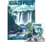 Puzzle de 1000 pièces Chutes d'Iguazu Argentine Défi éducatif Jeu Familial Difficile Convient aux Personnes de 14 Ans et Plus (38x26cm)