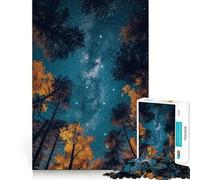 Puzzle de 1000 pièces Ciel étoilé au-Dessus des Silhouettes de la forêt » idéal pour Les Adolescents Un Jeu Stimulant pour Le Cerveau Un Moment de détente et Une œuvre d'art aux découpes précises
