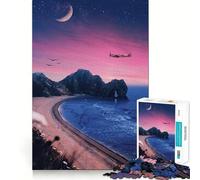 Puzzle de 1000 pièces Ciel Nocturne au-Dessus d'une Arche côtière pour Adolescents, Jeu intellectuel, Joie familiale, découpe de qualité, Cadeau élégant (38x52cm)
