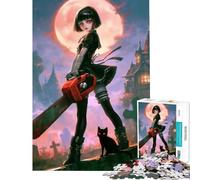 Puzzle de 1000 pièces Cimetières Ange Gardien Jeu de Construction Difficile et Stimulant basé sur l'analyse et la logique à partir de 14 Ans 50x75cm