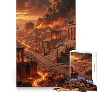Puzzle de 1000 pièces Cité Antique en Flammes pour Adultes réflexion logique, Distraction Douce, Assemblage sans Couture, Cadeau Festif (38x26cm)