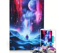Puzzle de 1000 pièces Cité Cosmique, Jeu de réflexion Stimulant, Difficile et captivant, Cadeau d'anniversaire, 38x26cm