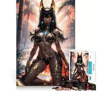 Puzzle de 1000 pièces Cléopâtre Tropicale Anime Sharp Cutting Art Jeu de logique et de réflexion Détendez-Vous Cadeau d'anniversaire Amusant (38x52cm)