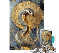 Puzzle de 1000 pièces Cobra radieux du Puzzle Éclat de Soleil pour Adolescents Assemblage du Motif entraînement du Cerveau et de la dextérité Cadeau pour Les Amis et la Famille (Taille 38x26cm)