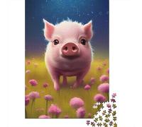 Puzzle de 1000 pièces « Cochonnets Mignons » - Puzzle en Bois de 1000 pièces pour Adultes et familles pour Adultes et Enfants - 1000 pièces (75 x 50 cm)