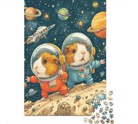 Puzzle de 1000 pièces Cochons d'Inde Puzzles carrés créatifs pour Adultes et Puzzles en Bois Jeu Stimulant 1000 pièces (75x50cm)