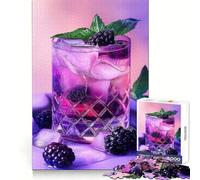 Puzzle de 1000 pièces Cocktail de mûres Violettes pour Adultes, Jeu Intelligent et Amusant à Assembler Ensemble, Cadeau de Saison (38x26cm)