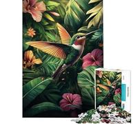 Puzzle de 1000 pièces Colibri dans Un Paradis Tropical Stimule Le Cerveau Anti-Stress Jeu Manuel Convient aux Personnes de 14 Ans et Plus (50x75cm)