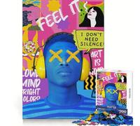 Puzzle de 1000 pièces, Collage Pop Art Vibrant, idéal pour Les Adolescents, Stimulant la réflexion et la détente, Cadeau de Noël Parfait (38x52cm)
