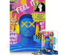 Puzzle de 1000 pièces,Collage Pop Art Vibrant,Jeu de Concentration mentale,découpe de précision,Bords Lisses,activité absorbante pour des soirées tranquilles (38x26cm)