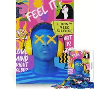Puzzle de 1000 pièces Collage Pop Art Vibrant pour Adultes Stimule la mémoire Passe-Temps agréable Découpe précise Cadeau attentionné (38x26cm)