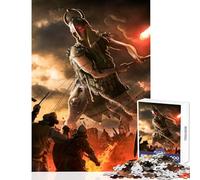 Puzzle de 1000 pièces Combat de Guerriers géants Jeu Anti-Stress Cadeau d'anniversaire Jeu Pratique avec pièces de Formes aléatoires Parfaitement emboîtables Dimensions 50x75cm