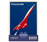 Puzzle De 1000 Pièces Concorde Supersonic Jet Puzzles pour Adultes : Un Casse-tête Amusant Et Stimulant À Réaliser. Cadeaux d'anniversaire Et De Noël Uniques 52x38cm/1000pcs