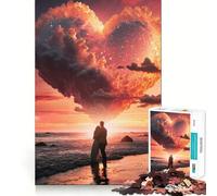 Puzzle de 1000 pièces Contemplation du Coucher de Soleil pour Adultes Un pour stimuler Le Cerveau, se détendre et créer Une œuvre d'art mémorable 50x75cm