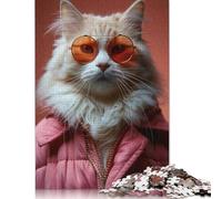 Puzzle de 1000 pièces Cool Cat Couture pour Adultes, Puzzles en Papier pour Adultes et Adolescents, Jouets éducatifs d'apprentissage, 38 x 26 cm (1000 Pièces)