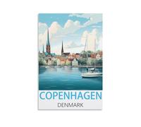 Puzzle de 1000 pièces, Copenhague, Danemark. Puzzles pour Adultes de 1000 pièces, Puzzles stimulants, Jeu de Puzzle, Cadeau d'anniversaire pour Femmes et Hommes, 38 x 26 cm.