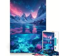 Puzzle de 1000 pièces Coraux sous-Marins et Montagnes enneigées - Découpe Laser pour Un Assemblage Parfait - Activité de Partage et de Concentration Amusante (38x26cm)