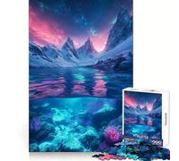 Puzzle de 1000 pièces Coraux sous-Marins et Montagnes enneigées pour Adolescents : mémoire, renforcement Musculaire, détente, évasion, découpe Fine, Surprise Festive (38x26cm)