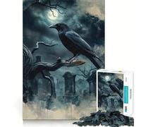 Puzzle de 1000 pièces Corbeau dans Un cimetière pour Adultes, Think Smart Toy, Family Joy, découpe précise, pièce d'art (50x75cm)