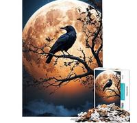 Puzzle de 1000 pièces « Corbeau la Nuit » pour Adolescents idéal pour Un Anniversaire ou Noël Activités familiales et Jeux Amusants à partir de 14 Ans (38x26cm)
