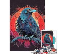 Puzzle de 1000 pièces Corbeau Puzzle vectoriel pour Adolescents Motif à Assembler Entraînez Votre Cerveau et Vos Mains Cadeau pour Amis et Famille (Dimensions : 50x75cm)