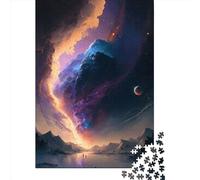 Puzzle de 1000 pièces Cosmos_au-Dessus_de_la_Terre Puzzles en Bois Jouets éducatifs Cadeaux de Noël 1000 pièces (75x50cm)