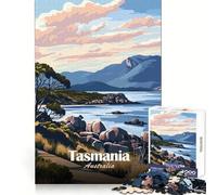 Puzzle de 1000 pièces Côte de Tasmanie pour Adolescents, idéal pour développer la dextérité mentale, Jouer en Silence et créer Un Cadeau de Vacances de qualité supérieure (50x75cm)