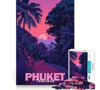 Puzzle de 1000 pièces Coucher de Soleil à Phuket pour Adultes et Adolescents Un pour se ressourcer, se détendre et s’évader grâce à sa découpe Lisse (38x52cm)