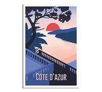 Puzzle de 1000 pièces, Coucher de Soleil sur la Côte d'Azur, pour Adultes, Enfants et Adolescents, idéal pour Les Grandes familles (52 x 38 cm).