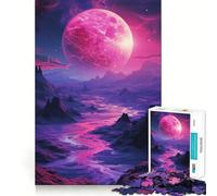Puzzle de 1000 pièces Coucher de Soleil sur la Montagne pour Adolescents améliore la mémoire, Passe-Temps Calme, Bords précis, Cadeau d'anniversaire (38x26cm)
